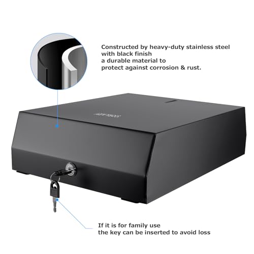 Gorlary Commercial Paper Towel Dispenser Wall Mount, Matte Black - color: Black, size: 500 Sheets – Large