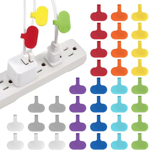 Wrap-It Storage - Cable Labels - Oval, Multi-Color (36 Pack) - color: Assorted Colors, size: Oval