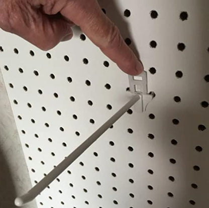 ProCraft 20 Locks 2 Keys 2" Locking White Plastic Peg Hooks for Pegboard