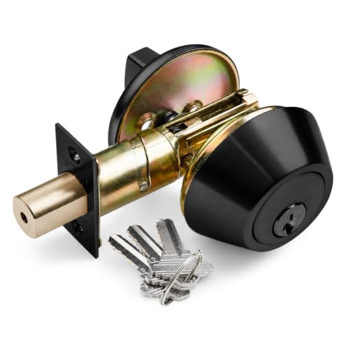 Boomerang DB7431 Heavy-Duty Designer Commercial Deadbolt Lock, 5-Pin - color: Matte Black (US19), style: 5 Pin Cylinder