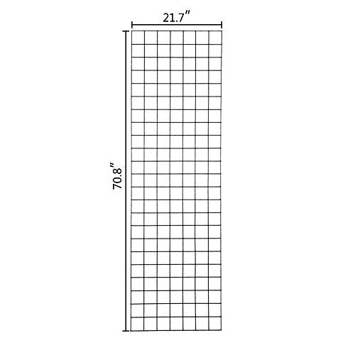 Bonnlo 6' x 2' Wire Grid Panel for Retail Display Gridwall, Wire Grid Wall Display Rack, 3-Pack Black