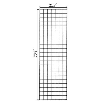 Bonnlo 6' x 2' Wire Grid Panel for Retail Display Gridwall, Wire Grid Wall Display Rack, 3-Pack Black