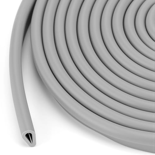 Tondiamo Rubber U Channel Edge Trim, Door Seal Strip - color: Gray, size: 10.01 Feet,1/8 Inch