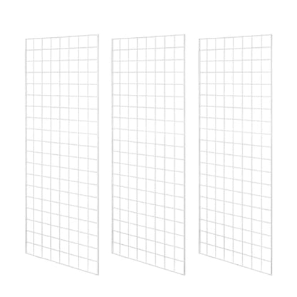 Heavy Duty Commercial Grade Gridwall Panels – Grid Panel for Any Retail Display, 2’ Width x 5’ Height, 3 Gridwall Panels Per Carton (White Finish) - color: White, size: 2'x5'（3 Pack）