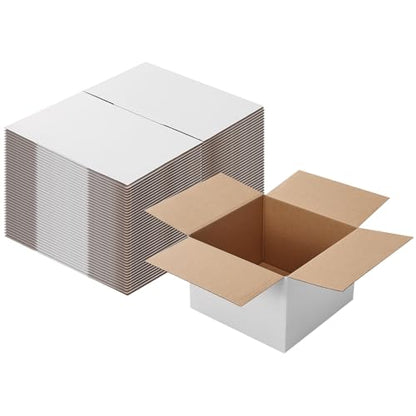 Calenzana 7x7x5 Shipping Boxes Set of 40, White Corrugated Cardboard Box for Mailing Packing Gifts Small Business - size: 7x7x5, style: 40 Pack