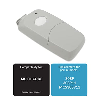 Garage Door Remote Replacement for Linear Multi-Code 3089 308911 MCS308911 (White) (2 Pack)