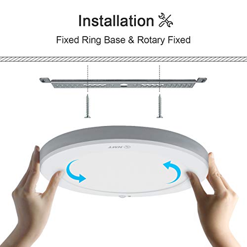 S NMT Motion Sensor LED Ceiling Light With 30s/180s Timeout Adjustable,15W 1500LM Round Panel Lighting Fixture For Stairs Toilet Closets,Warm White 3000K Natural White 4000K Cool White 5000K Available - color: White