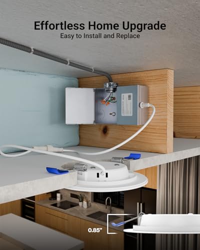 Sunco 12 Pack 4 Inch Ultra Thin LED Recessed Ceiling Lights Slim, 4000K Cool White, Dimmable, 10W, Wafer Thin, Canless with Junction Box - Energy Star - size: 4" 4K
