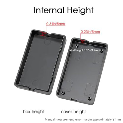 LeMotech Project Box 10 Pieces ABS Plastic Electrical Project Case Small Junction Box for Electronics Black 2.4 x 1.4 x 0.7 inch (60 x 36 x 17 mm) - size: 2.4" x 1.4" x 0.7"(10pc)