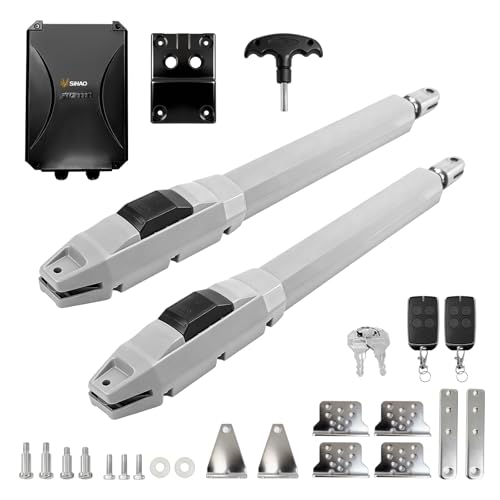 Automatic Gate Opener with Remote Complete Kit for Swing Gate Up to 440lb 6.5FT per Arm, Electric Gate Opener Medium Duty Dual Swing Gate Opener Automatic Gate Motor 30W 24VDC (SW200DC) - size: SW200DC