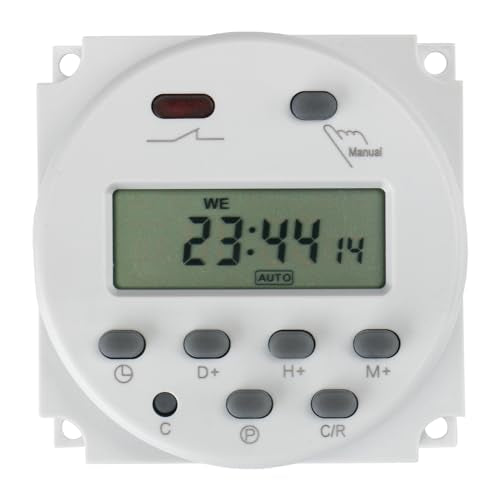 BAOMAIN CN101A 24V Digital Programmable Timer Switch,16A Weekly Relay - size: Timer