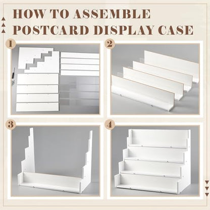 Yuntau 4 Tier Greeting Card Display Stand, White - color: White, size: 4 Tier