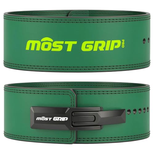 10mm Quick Lock Lever Belt Weightlifting for Men Women - color: Green, size: S(24- 30inches)