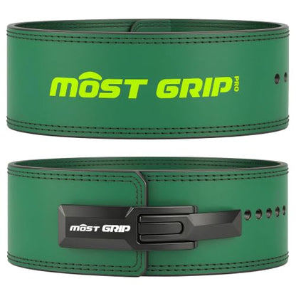 10mm Quick Lock Lever Belt Weightlifting for Men Women - color: Green, size: M(29- 35inches)