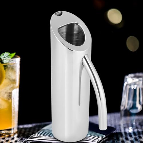 1.6L Large Capacity Stainless Steel Water Pitcher Leak-Proof Spout with Ergonomic Handle Cold Drink Jug for Bar & Restaurant