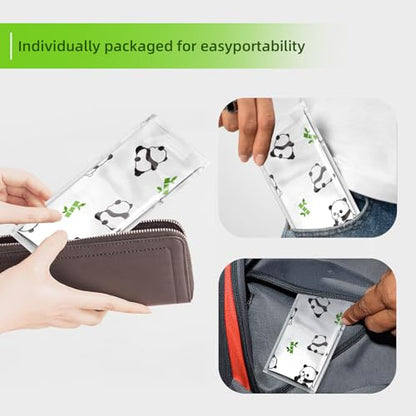 Upgraded Disposable Toilet Seat Covers (20 Pack) - Waterproof, Cute Panda Print, Travel-Friendly Individual Packs, Suitable for Kids & Adults, Perfect for Toddlers’ Potty Training in Public Restrooms