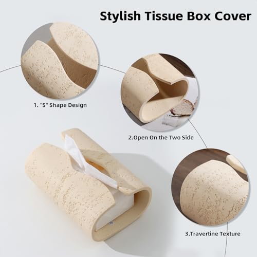 Tissue Box Cover Rectangle, Facial Tissue Holder Covers, Yellow - color: Yellow