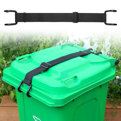 Trash Can Lid Lock Strap for Raccoons & Animals, 28-96 Gallon, 1 Pack