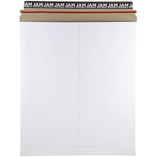 JAM PAPER Stay-Flat Photo Mailer Envelopes with Peel & Seal Closure - 12 3/4 x 15 - White - Sold Individually - color: 12 3/4" x 15", size: Sold Individually