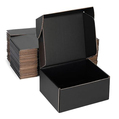 8x6x4 Black Shipping Boxes for Small Business, Packing, 25 Pack - color: Black, size: 8x6x4 Inch