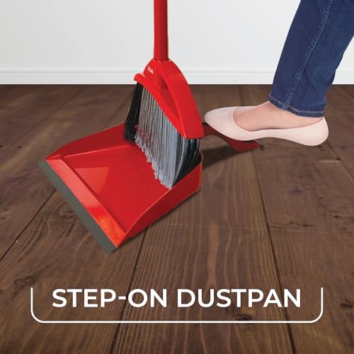O-Cedar Pet Pro Broom with Step-On Dustpan | Removes Over 99% of Dust & Dirt in One Sweep | Removes 3X More Pet Hair | Quiet Cleaning Tool for Cat and Dog Owners - size: PowerCorner Pet Pro Broom