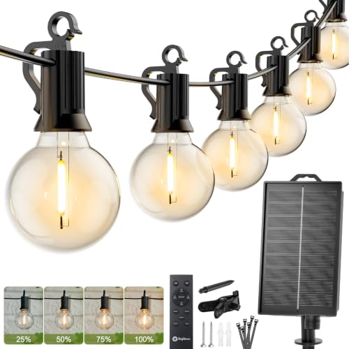 Brightown 58FT Solar String Lights Outdoor, IP65 Waterproof, Remote, Timer - size: 58Ft