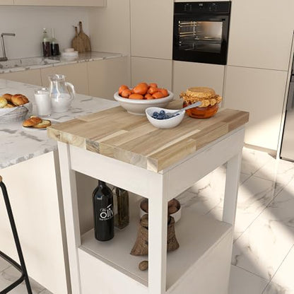 Howizz Acacia Butcher Block Shelf 12 x 24 x 1.5 Inches, Unfinished Solid Wood Countertop Shelf Board, Wooden Plank Board - color: Acacia - Finger Joint - Natural - Unfinished, size: 24"L x 12"W x 1.5"Th