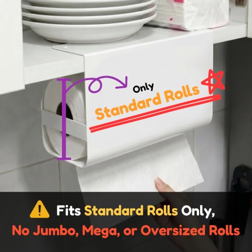 Arakio, Paper Towel Holder Under Cabinet No Drilling Kitchen Roll Dispenser