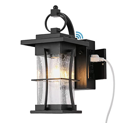 15 Inch Dusk to Dawn Outdoor Lighting Fixtures with Outlet - size: 15'' H with Outlet, 1 PC