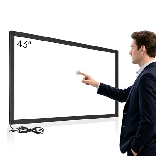 43 Inch 20 Point Interactive IR Touch Panel – High-Sensitivity Infrared Frame, Support Finger/Glove/Stylus, for Large Touch Screens & Whiteboards - size: 43