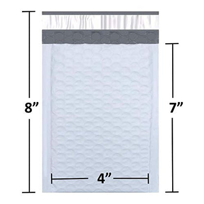 Sales4Less #000 Poly Bubble Mailers 4X8 Inches Shipping Padded Envelopes Self Seal Waterproof Cushioned Mailer 10 Pack - size: #000 4X8