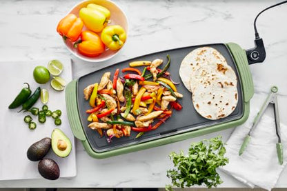 GreenLife 20" Extra Large Electric Griddle, Sage - color: Sage Green