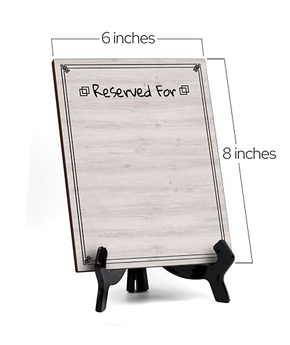 Reserved For 6x8 Dry Wipe Liquid Chalk Table Sign 6x8 Easy Installation | Restaurant & Bar | Perfect To Clearly Direct Customers & Advertise Specials | No Pen Included - style: Reserved For