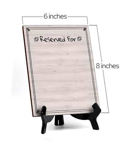 Reserved For 6x8 Dry Wipe Liquid Chalk Table Sign 6x8 Easy Installation | Restaurant & Bar | Perfect To Clearly Direct Customers & Advertise Specials | No Pen Included - style: Reserved For