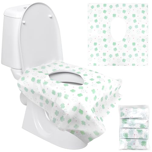 Disposable Toilet Seat Covers 20 Pack - Extra Large Waterproof Potty Covers for Public Restroom & Potty Training, Travel Must Haves & Airplane Essentials, Non-Slip
