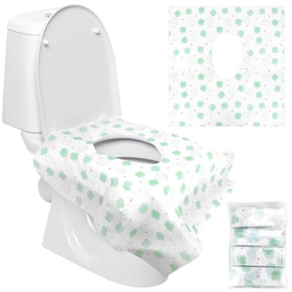 Disposable Toilet Seat Covers 20 Pack - Extra Large Waterproof Potty Covers for Public Restroom & Potty Training, Travel Must Haves & Airplane Essentials, Non-Slip