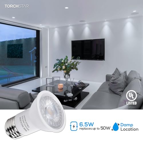 TORCHSTAR 6-Pack PAR16 LED Bulb, UL Listed, Dimmable, 5000K - color: Daylight(5000k)