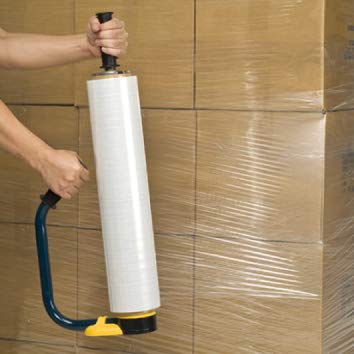 WOD Industrial Strength Stretch Film Dispenser with Adjustable Handle - Fits 12", 15", and 18" Widths, Compatible with 1.5", 2", and 3" Cores, Heavy Duty Aluminum Base for Pallet Wrapping (1 Pack) - size: For 1.5, 2 & 3 in. Core (Pack of 1)