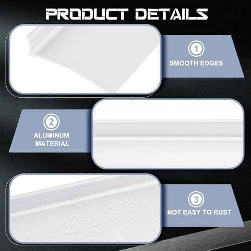 Hicarer 2 Pcs 40 Inch Door Drip Cap Aluminum Rain Guard, White - color: White, size: 40 Inch