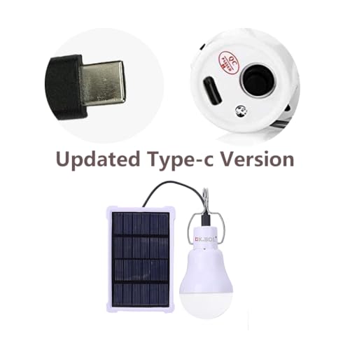 Solar Light Bulb Rechargeable Portable Solar Lamp Led Bulbs for Indoor Emergency Blackout Pet Home Outdoor Fishing Camping Hiking Chicken coop Tent Shed Bird Cage Lantern Lights - color: White S1200 Special Aging Resisting Wire