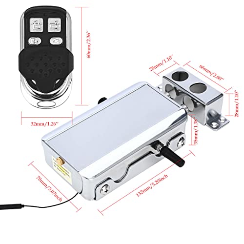 Electronic Deadbolt Anti-Theft Smart Hidden Door Lock with Remote Control and Smartphone App Access - color: Remote Control + APP