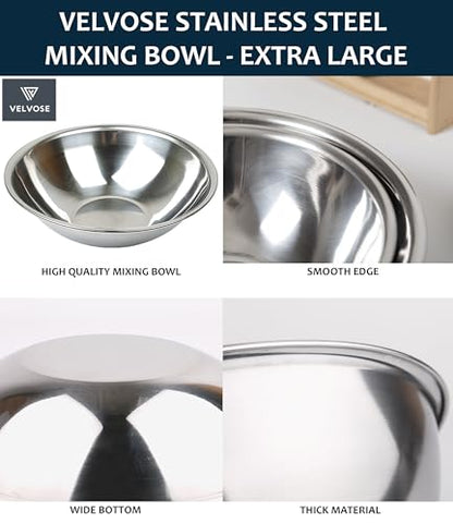 Stainless Steel Mixing Bowl Extra Large, 17-Quart, 18.5 inch (Diameter), 5.3 inch (Height) Mixing Bowl 18.5" (1)