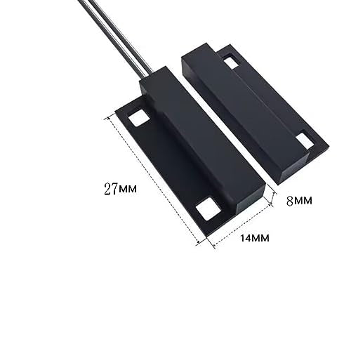 MC-38 NC Surface Mount Wired Security Window Door Contact Sensor Alarm Magnetic Reed Switch, for Home Security and Burglar Alarm Systems, Sets of 2, Brown