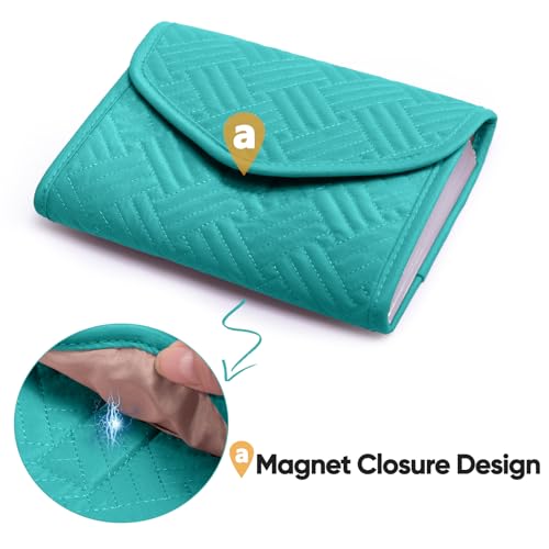 Money Organizer for Cash,7x5 Receipt Organizer for Business w/12 Pockets - color: Teal, size: 7 x 5"