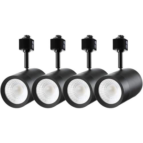 LEONLITE 4-Pack Retail Pro Series 17.5W H Track Heads, 3000K, Black - color: Black-3000K