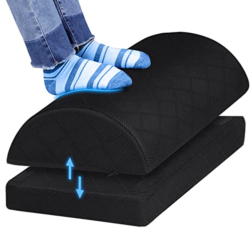 CushZone Foot Rest for Under Desk at Work, Black-20 in - color: Black, size: X-Large