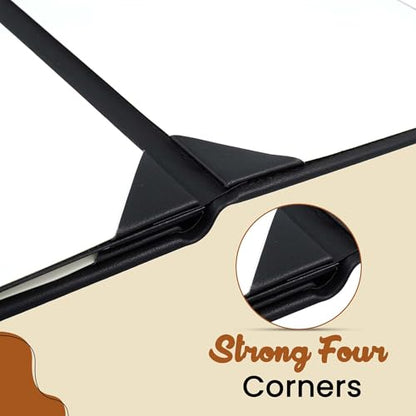 Prestine Menu Covers Made of Premium Faux Leather (10-Pack) - 4.25" x 11" - 4 Views - Black - Restaurant Menu - Wine List - Bar Menu - size: 4.25”x11” - 4 Views