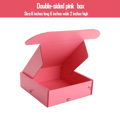 Small Pink Shipping Packaging Boxs KAXILU 20pcs Shipping Boxs L6xW6xH2 inch Suitable E-Commerce Packaging - color: Pink--20pcs, size: Small-L6xW6xH2 inch