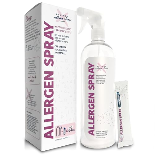 Allergy Asthma Clean Allergen Spray, Pet, Dust Allergies & More 64oz Total - size: 64 Ounce (Pack of 1)