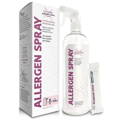 Allergy Asthma Clean Allergen Spray, Pet, Dust Allergies & More 64oz Total - size: 64 Ounce (Pack of 1)